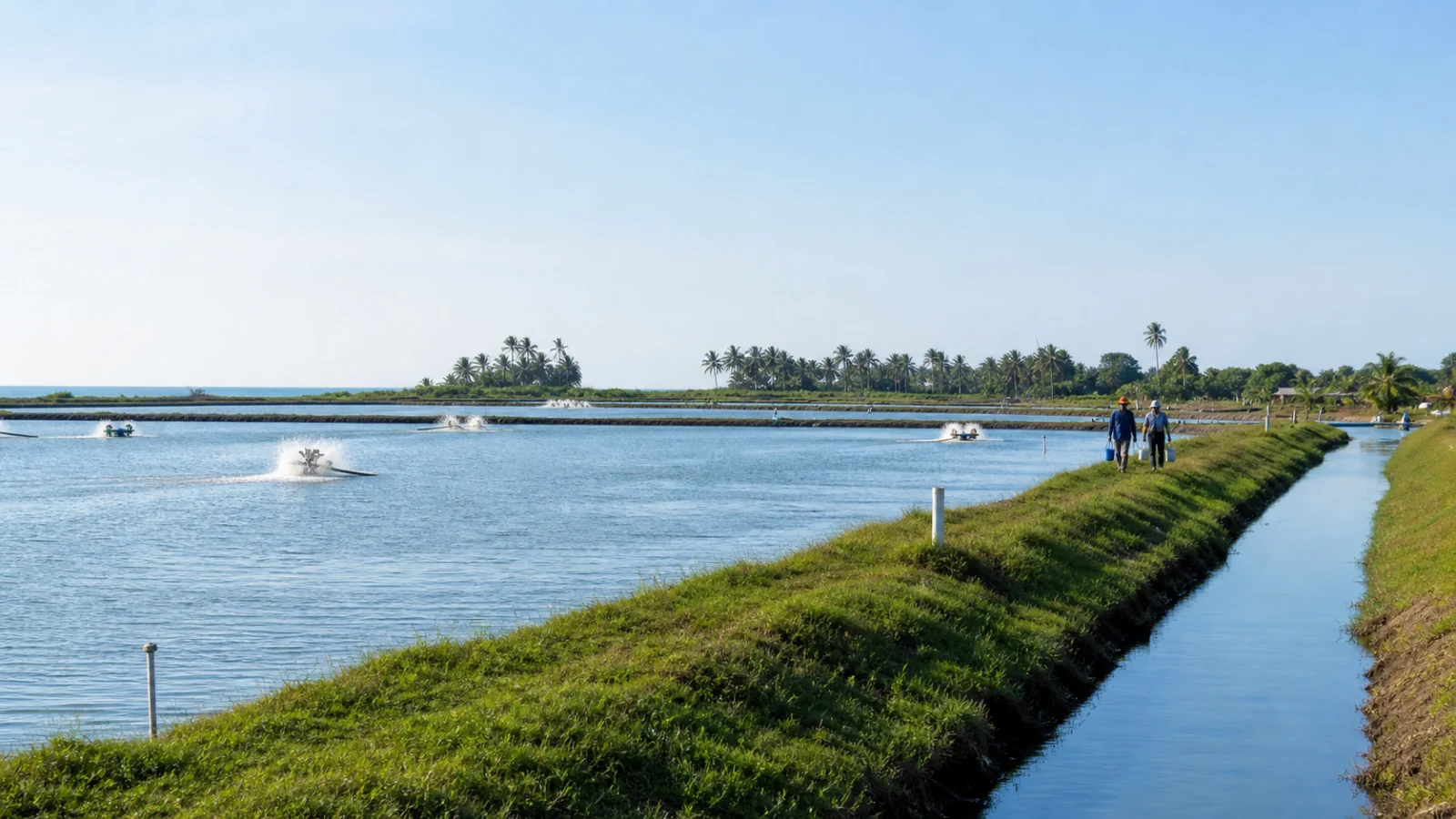 Coastal shrimp aquaculture